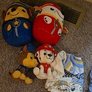 Paw Patrol Plush Toy Set - Blue and Red